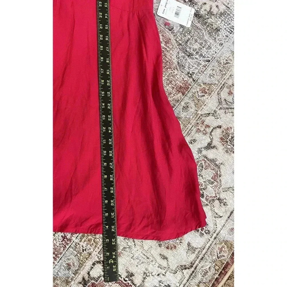 Free People Be My Baby Red Ruched Mini Dress Womens Size 2 NWT - Picture 10 of 11